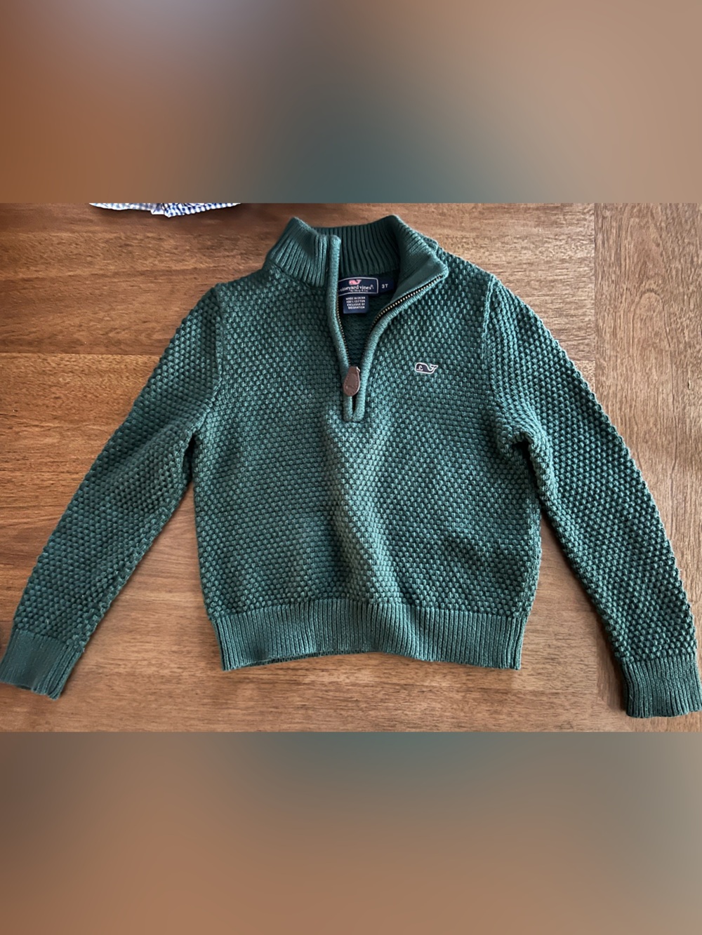 Vineyard Vines Boys Green Half-Zip Sweater
